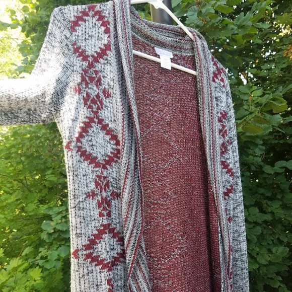 Zumiez Sweaters - Zumiez Trillium Boho Aztec Med Open Front Sweater